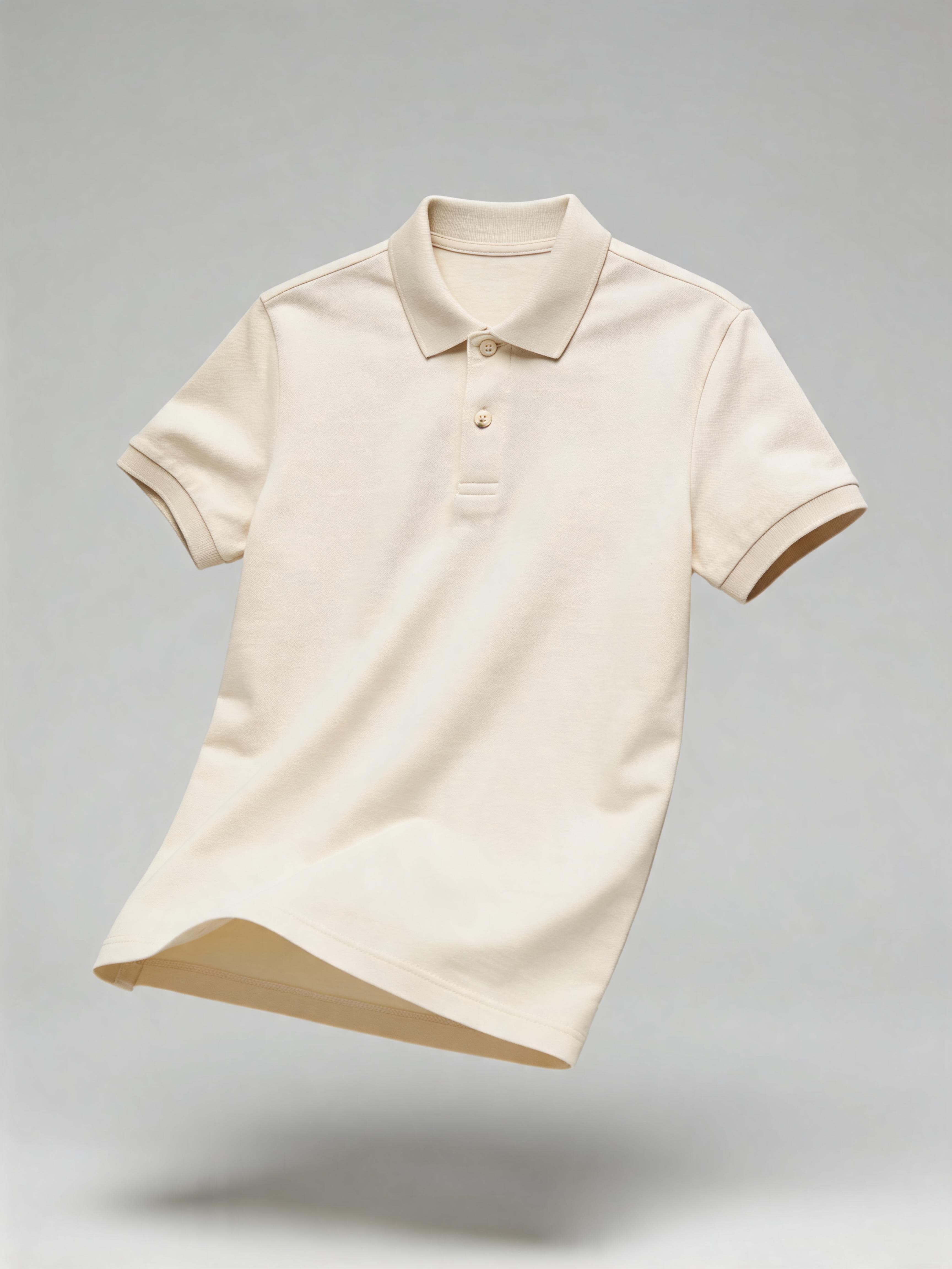 Pure Cotton Pique Polo T-Shirt — 230 GSM Bio Wash view 1